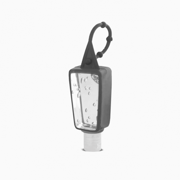Porta gel antibacterial gris