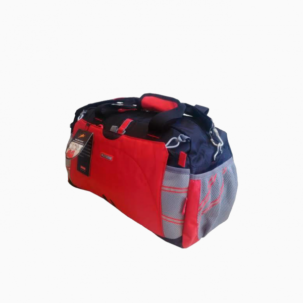 Maleta roja con negro y ploma