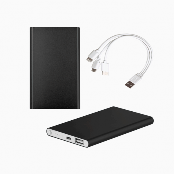 Power bank metalico negro